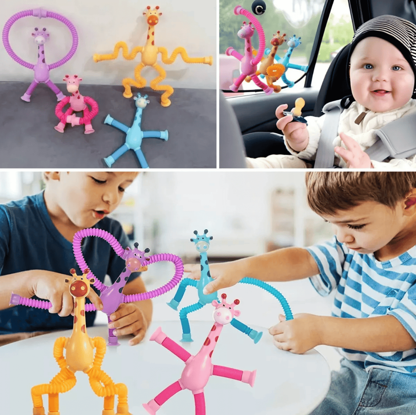 Telescopic Suction Cup Giraffes™ – 4-Pack Toy Set - Bop Buzz Telescopic Suction Cup Giraffes – 4-Pack Toy Set Default Title Bop Buzz