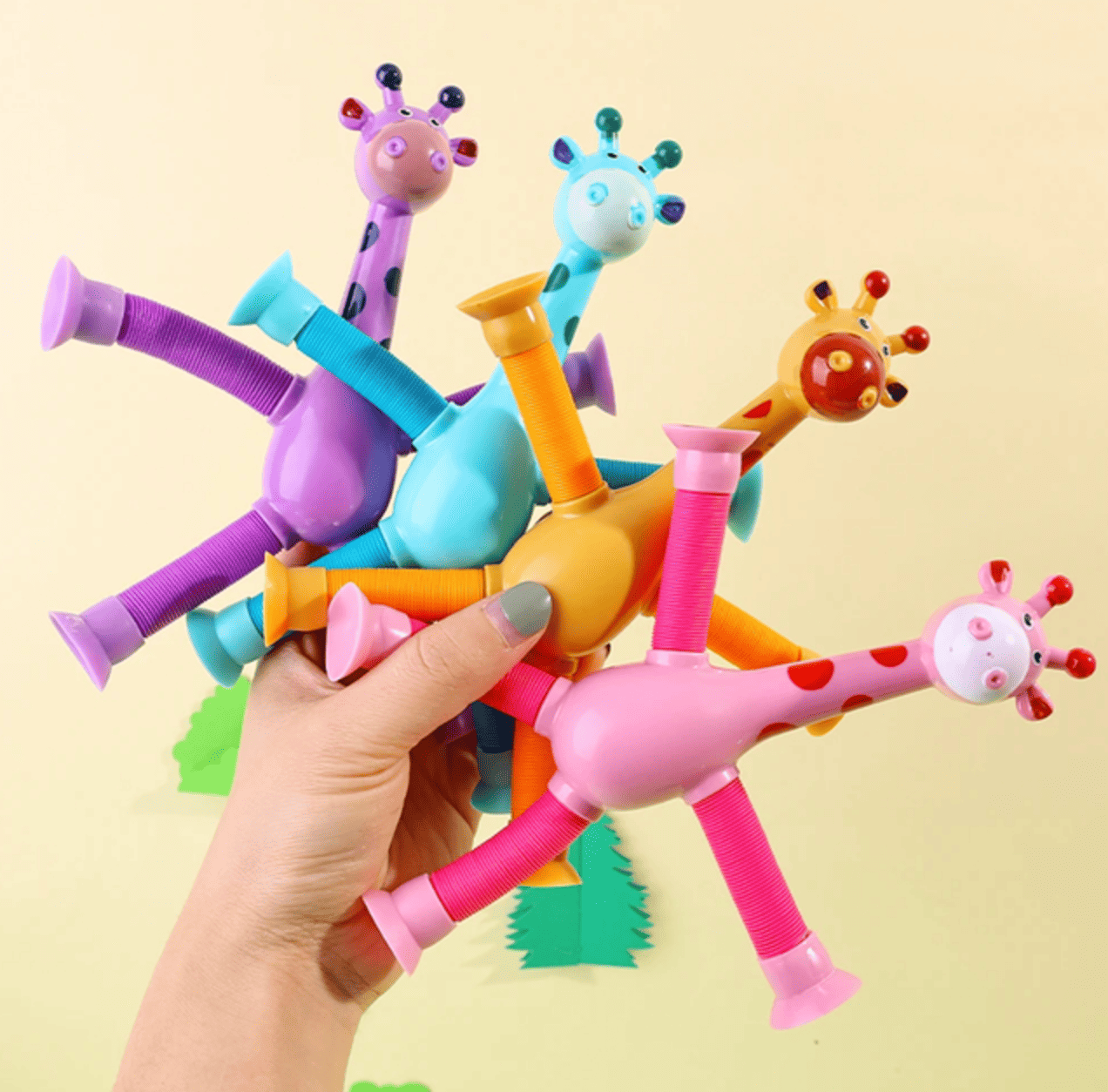 Telescopic Suction Cup Giraffes™ – 4-Pack Toy Set - Bop Buzz Telescopic Suction Cup Giraffes – 4-Pack Toy Set Default Title Bop Buzz