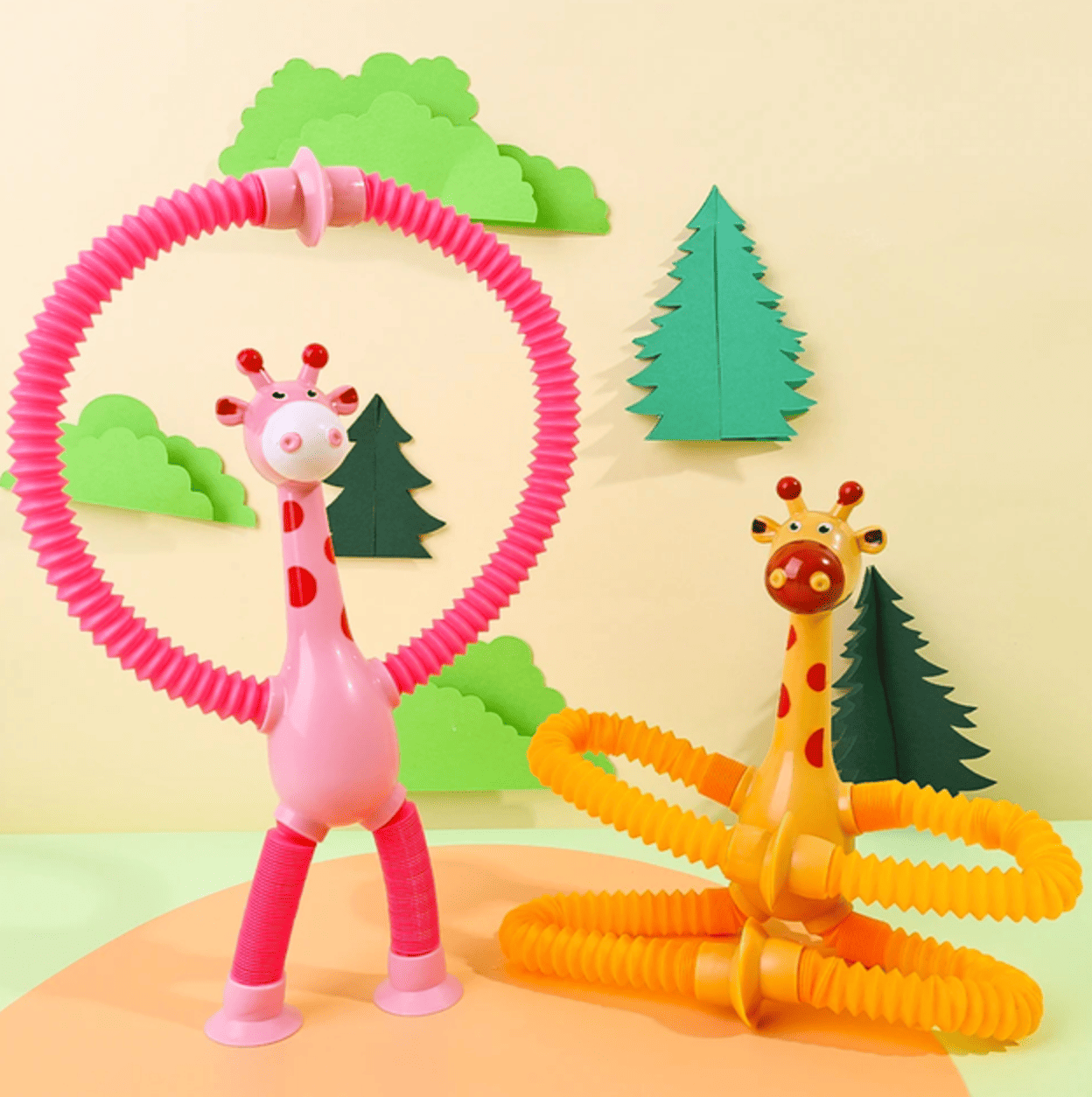 Telescopic Suction Cup Giraffes™ – 4-Pack Toy Set - Bop Buzz Telescopic Suction Cup Giraffes – 4-Pack Toy Set Default Title Bop Buzz