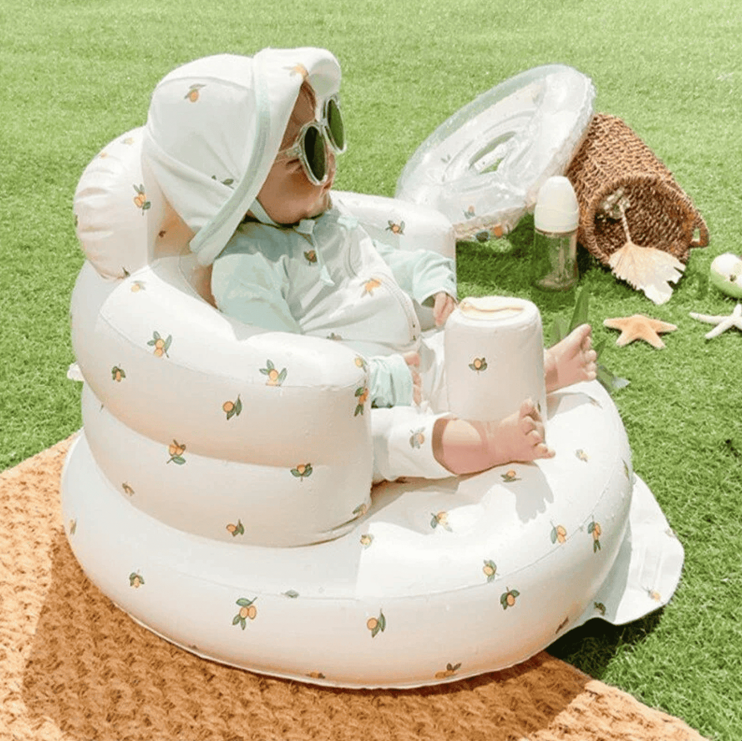 Inflatable baby chair for sitting support – soft and safe design for infants