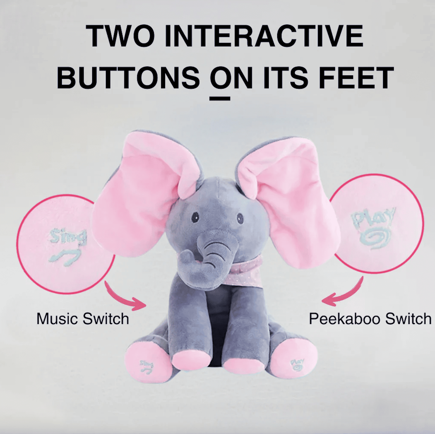 Soft animated elephant stuffed toy – perfect for early development