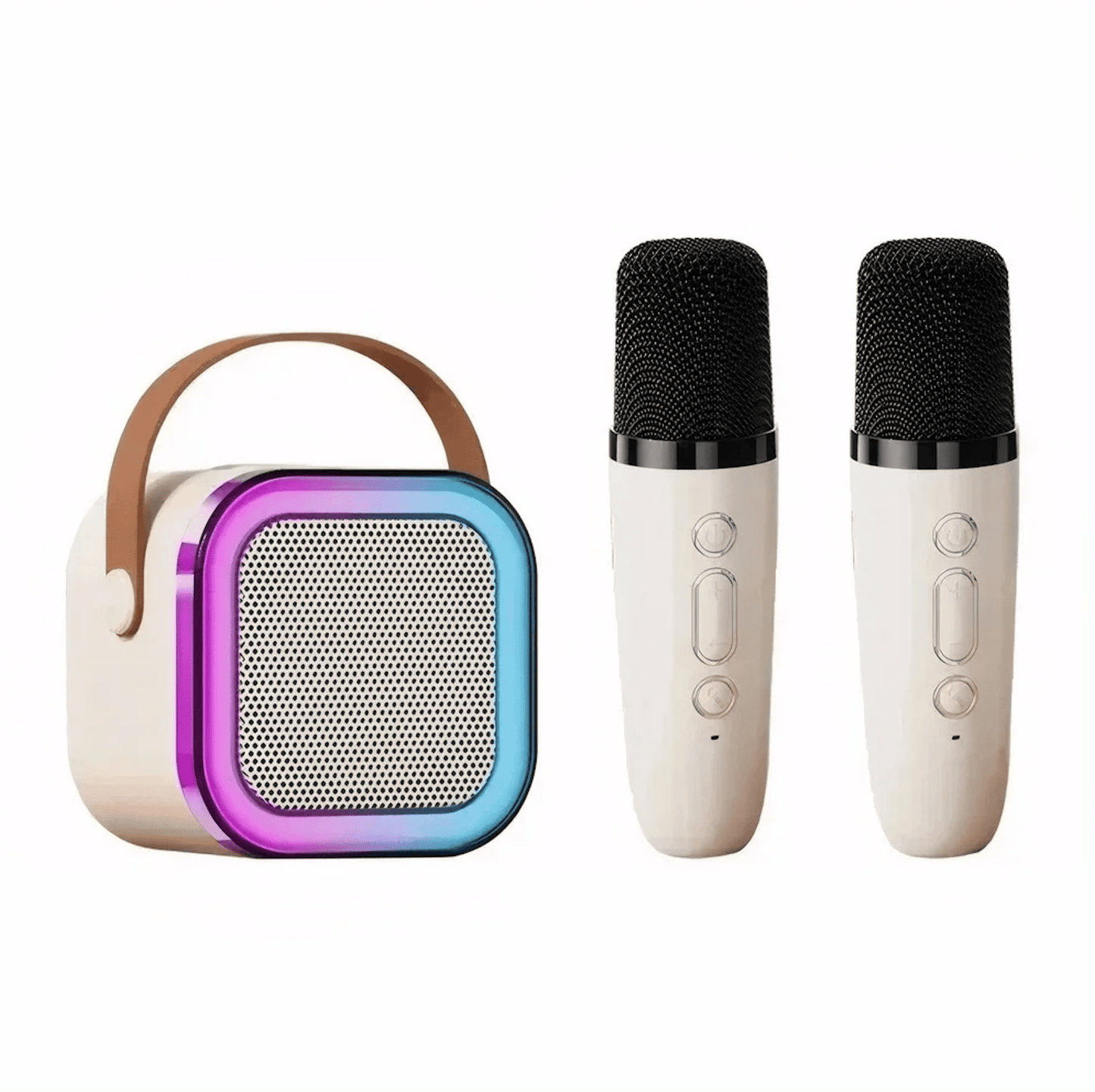 Ur benveg karaoke bihan evit ar vugale hag an dud deuet – Ur c'homzer Bluetooth diwifr gant 1 pe 2 mikrofon