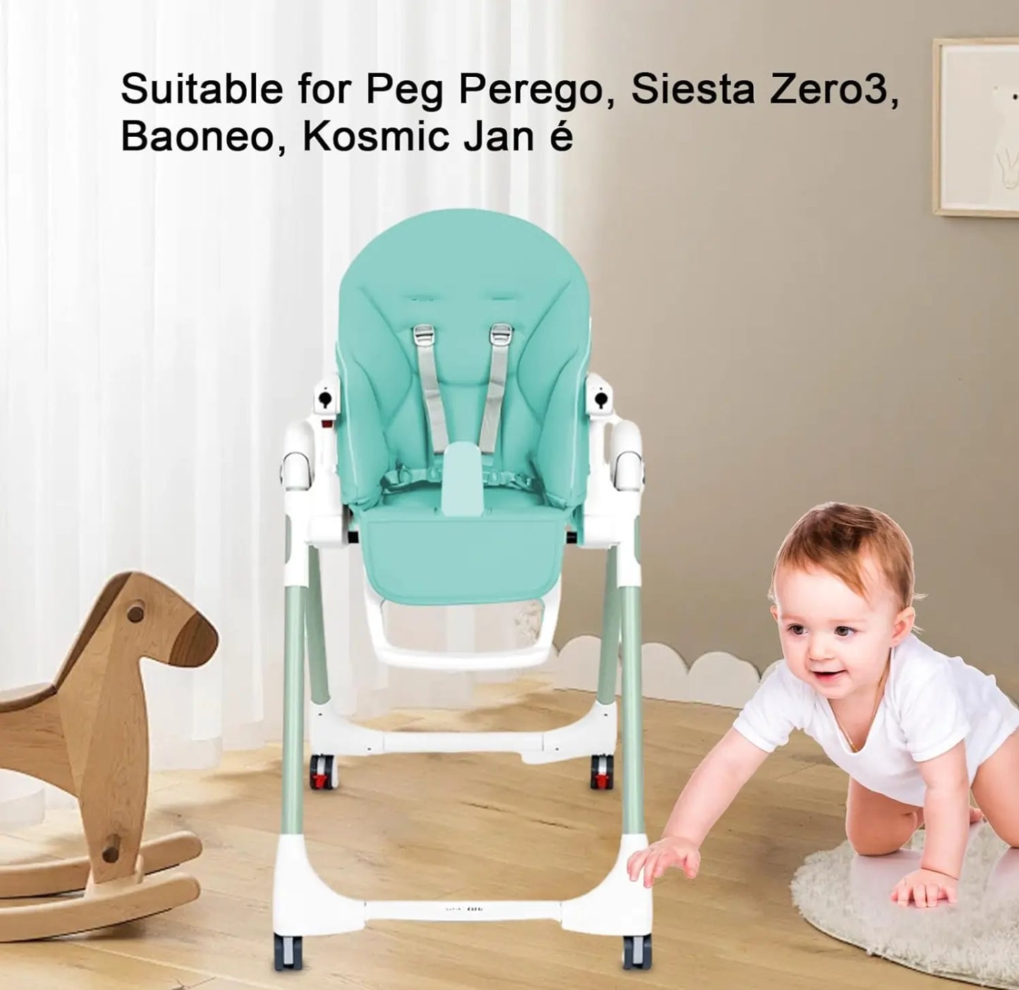 Baby High Chair Cushion – PU Leather Seat Pad for Peg Perego