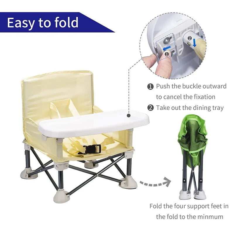 Portable Baby Chair™ - Bop Buzz Portable Baby Chair™ Gray Bop Buzz