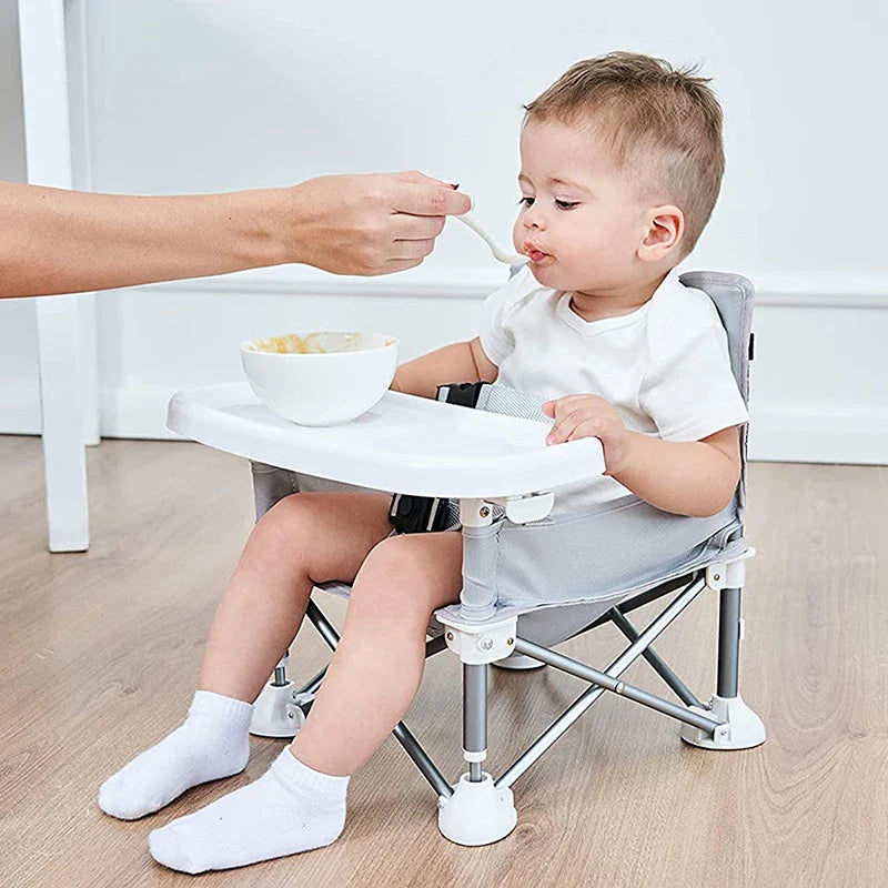 Portable Baby Chair™ - Bop Buzz Portable Baby Chair™ Gray Bop Buzz