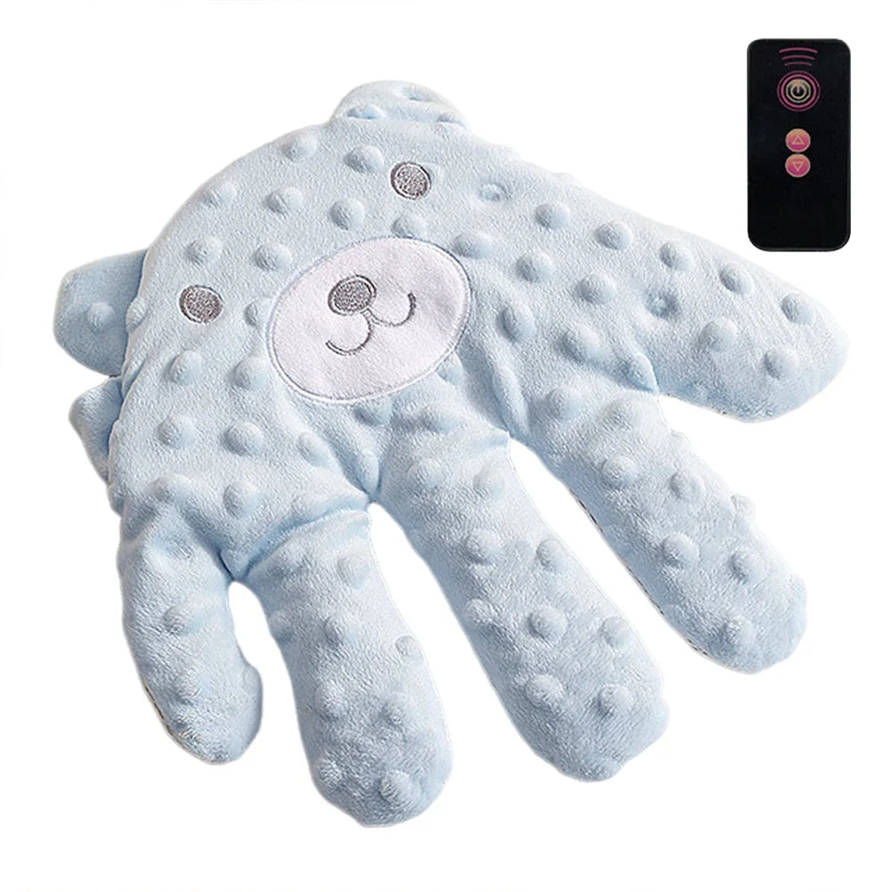 Soft, baby-safe sleep pillow with adjustable speed and intensity