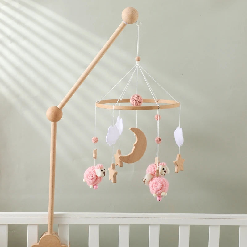 Baby Mobile for Crib – Sheep, Moon & Clouds