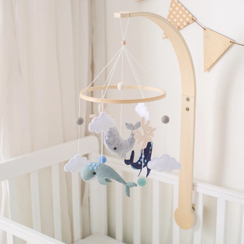 Baby Mobile for Crib – Sea Whale with Clouds