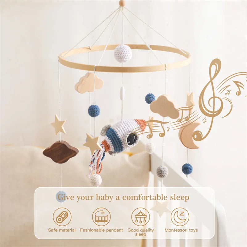 Baby Mobile for Crib – Starry Space Rocket