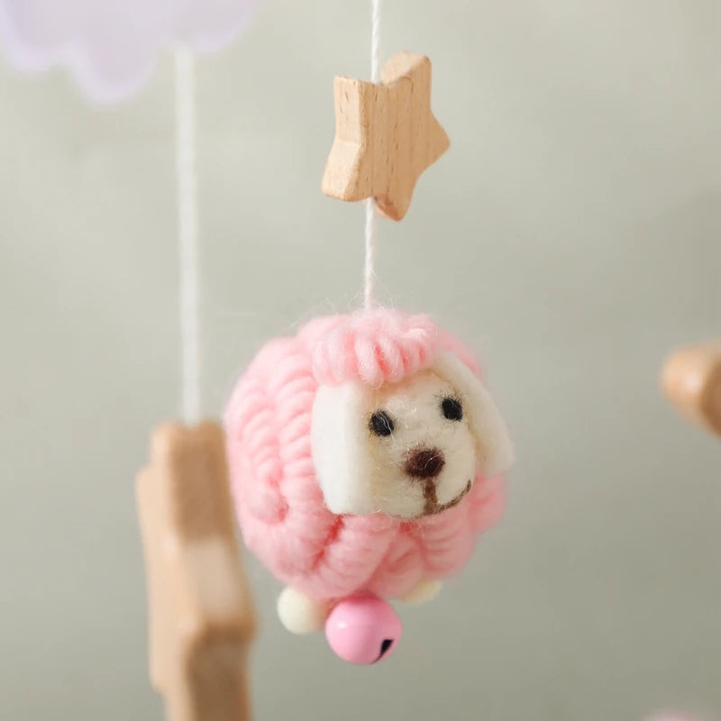Baby Mobile for Crib – Sheep, Moon & Clouds