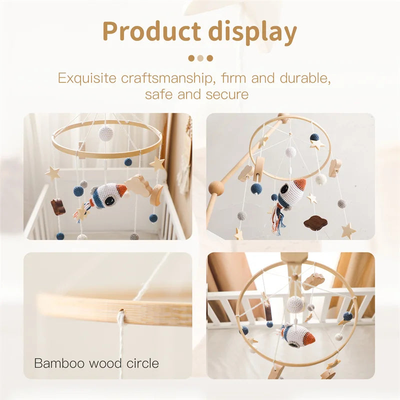 Baby Mobile for Crib – Starry Space Rocket