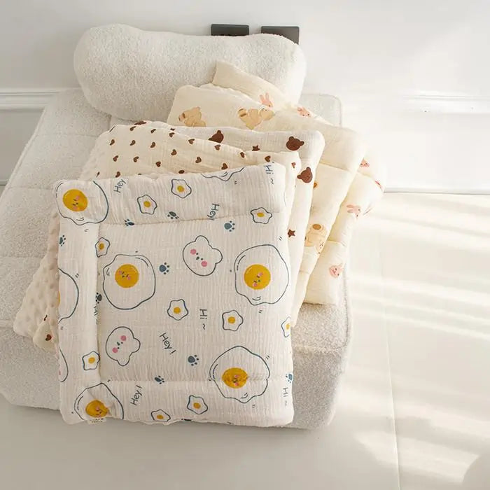 Cotton Baby Stroller Cushion – Soft 3-Layer Seat Pad
