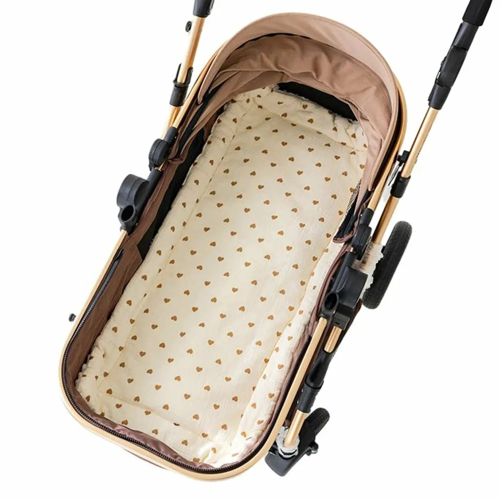 Cotton Baby Stroller Cushion – Soft 3-Layer Seat Pad