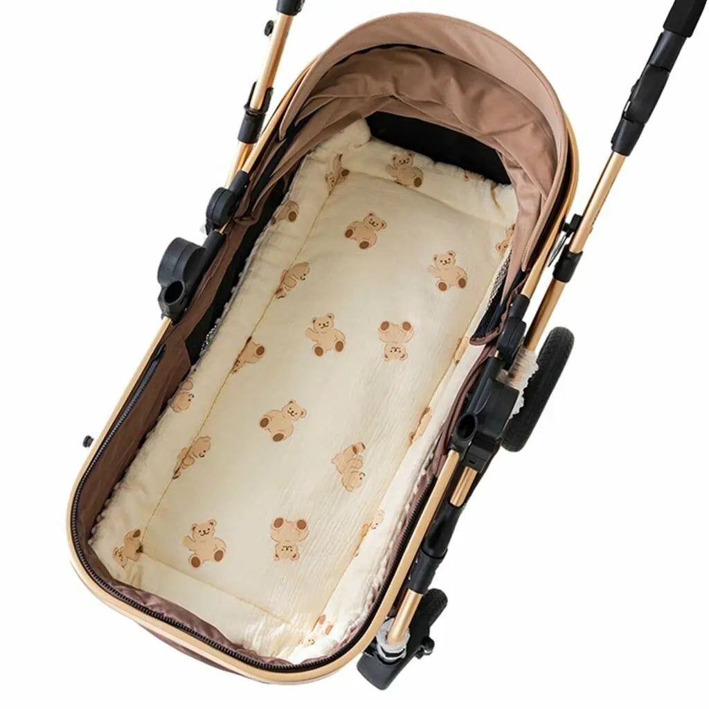 Cotton Baby Stroller Cushion – Soft 3-Layer Seat Pad