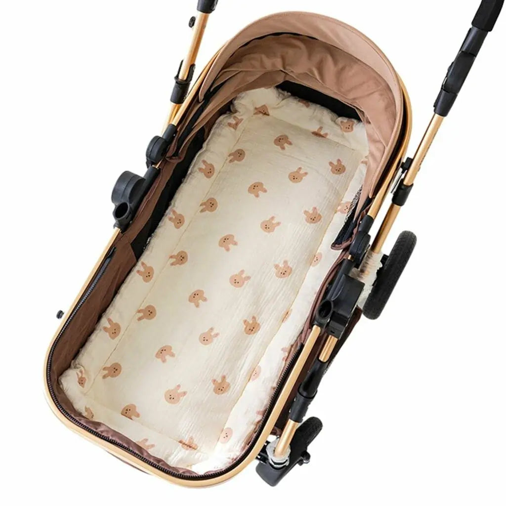 Cotton Baby Stroller Cushion – Soft 3-Layer Seat Pad