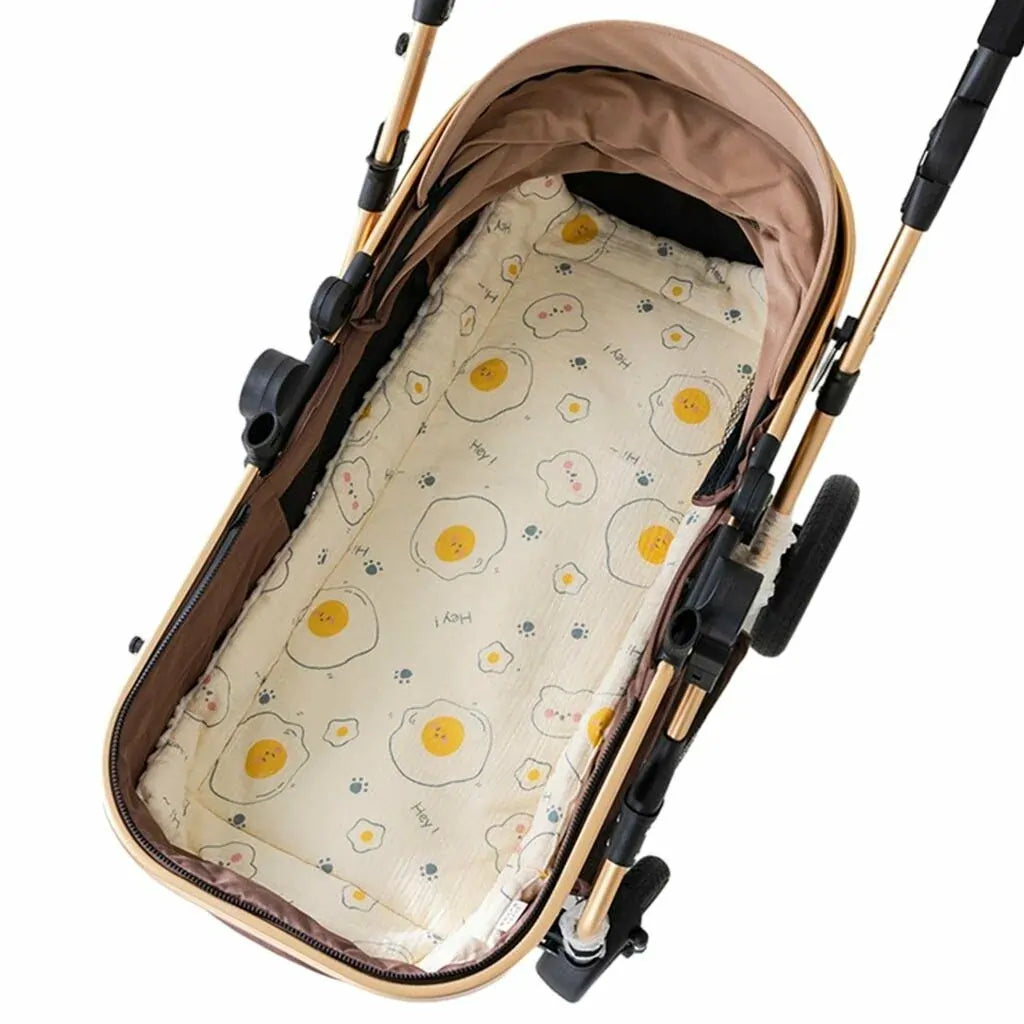 Cotton Baby Stroller Cushion – Soft 3-Layer Seat Pad