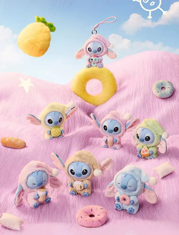 Kawaii Stitch-inspired plush keychain for backpack or keys