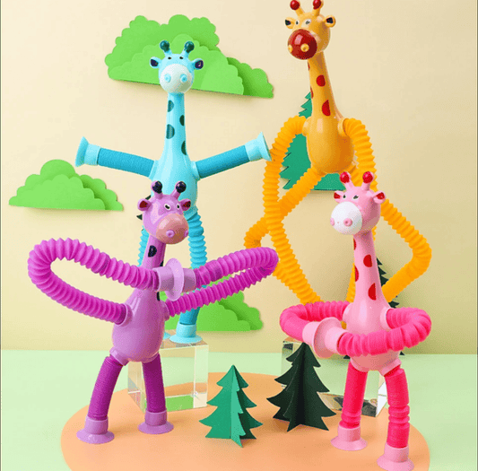 Telescopic Suction Cup Giraffes™ – 4-Pack Toy Set - Bop Buzz Telescopic Suction Cup Giraffes – 4-Pack Toy Set Default Title Bop Buzz