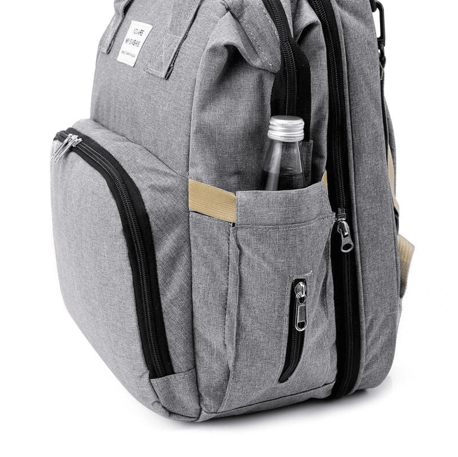 Portable Changing Backpack - Bop Buzz Portable Changing Backpack Gray Bop Buzz