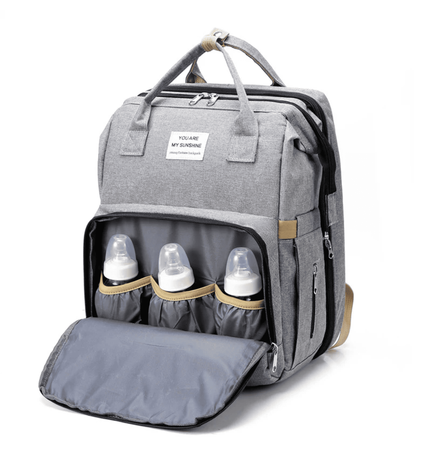 Portable Changing Backpack - Bop Buzz Portable Changing Backpack Gray Bop Buzz