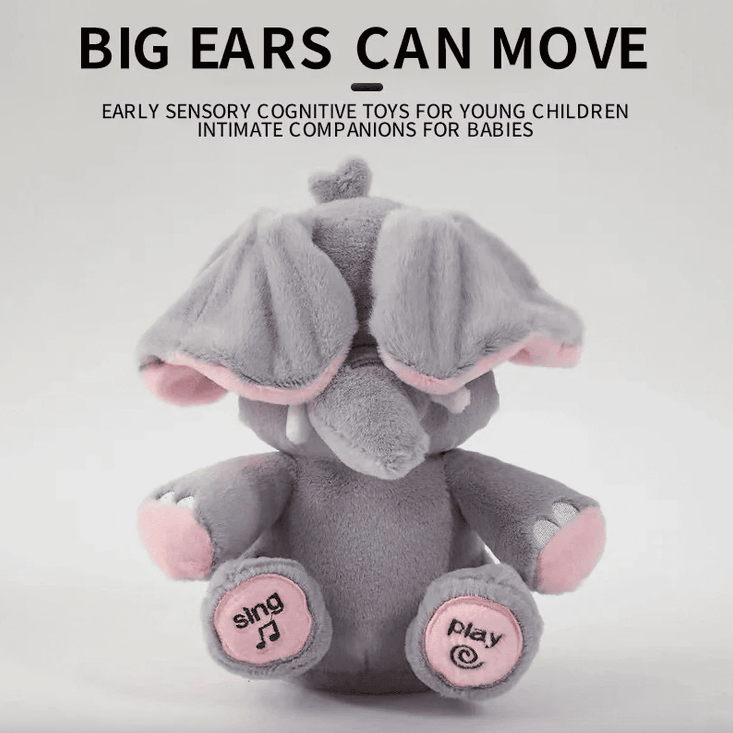 Peek-a-Boo Buddy™ Interactive Elephant - Bop Buzz Peek-a-Boo Buddy™ Interactive Elephant Pink Bop Buzz