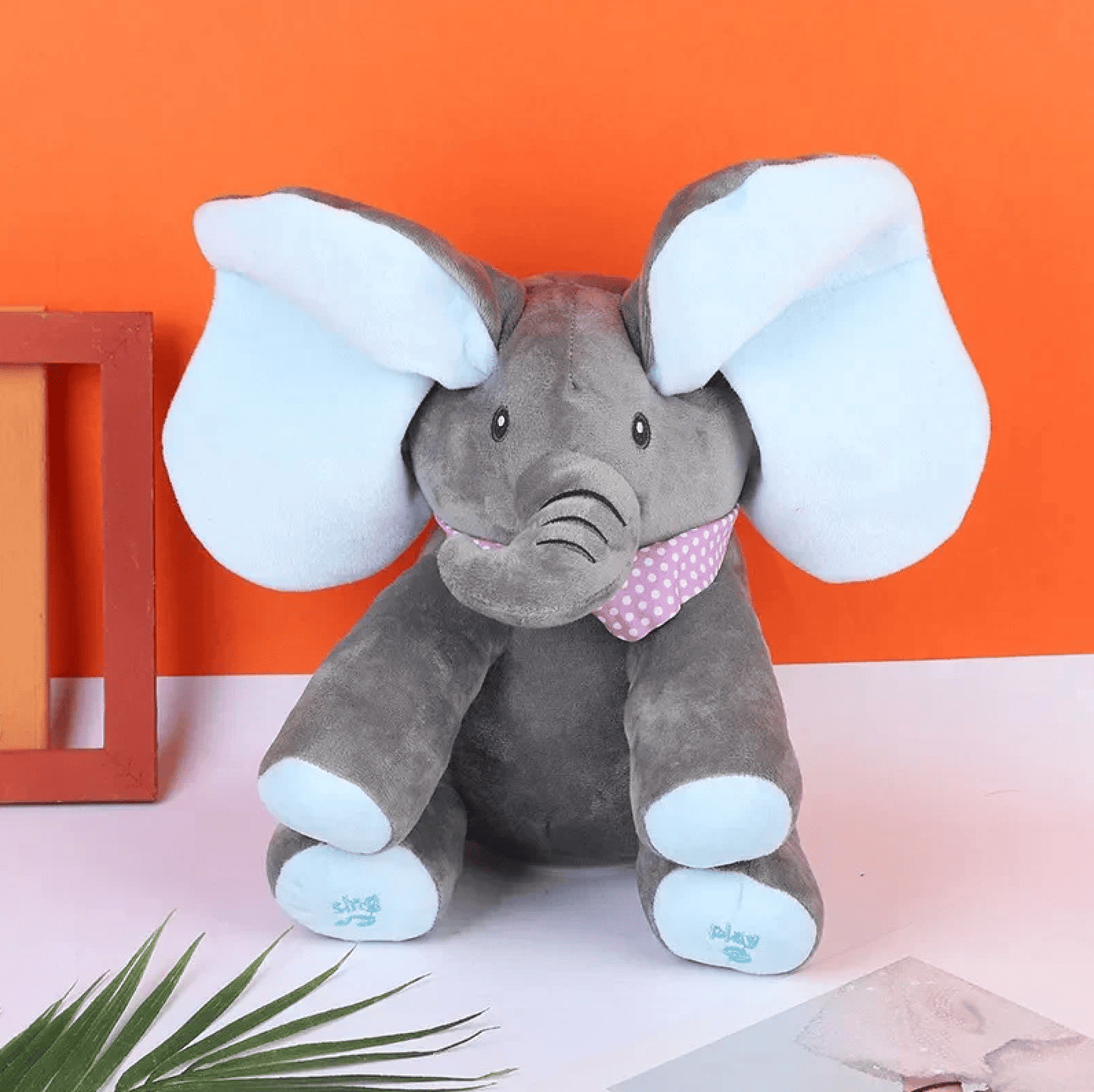 Peek-a-Boo Buddy™ Interactive Elephant - Bop Buzz Peek-a-Boo Buddy™ Interactive Elephant Blue Bop Buzz