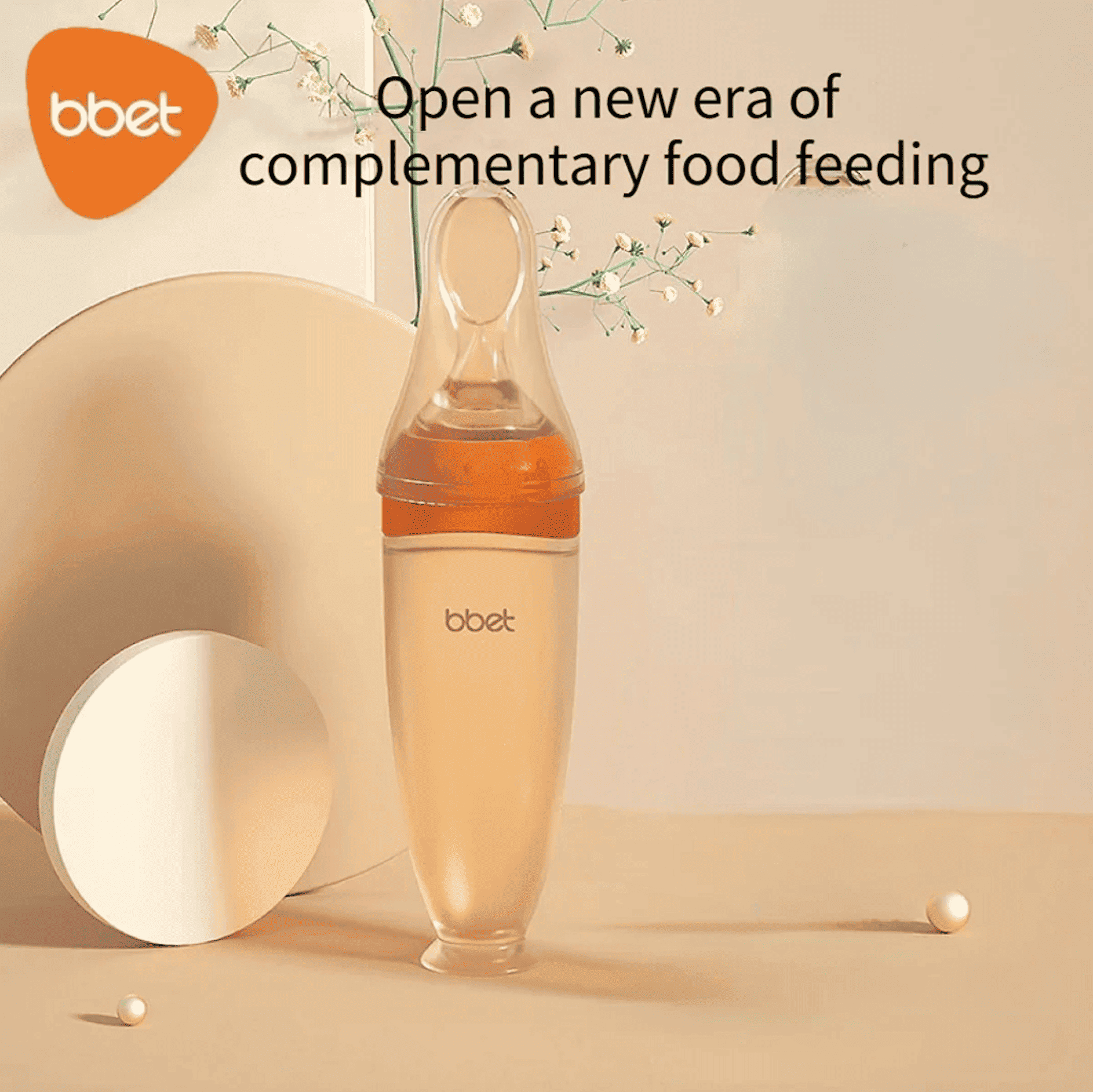 Silicone Baby Feeding Spoon Bottle™ - Bop Buzz Silicone Baby Feeding Spoon Bottle™ Orange Bop Buzz