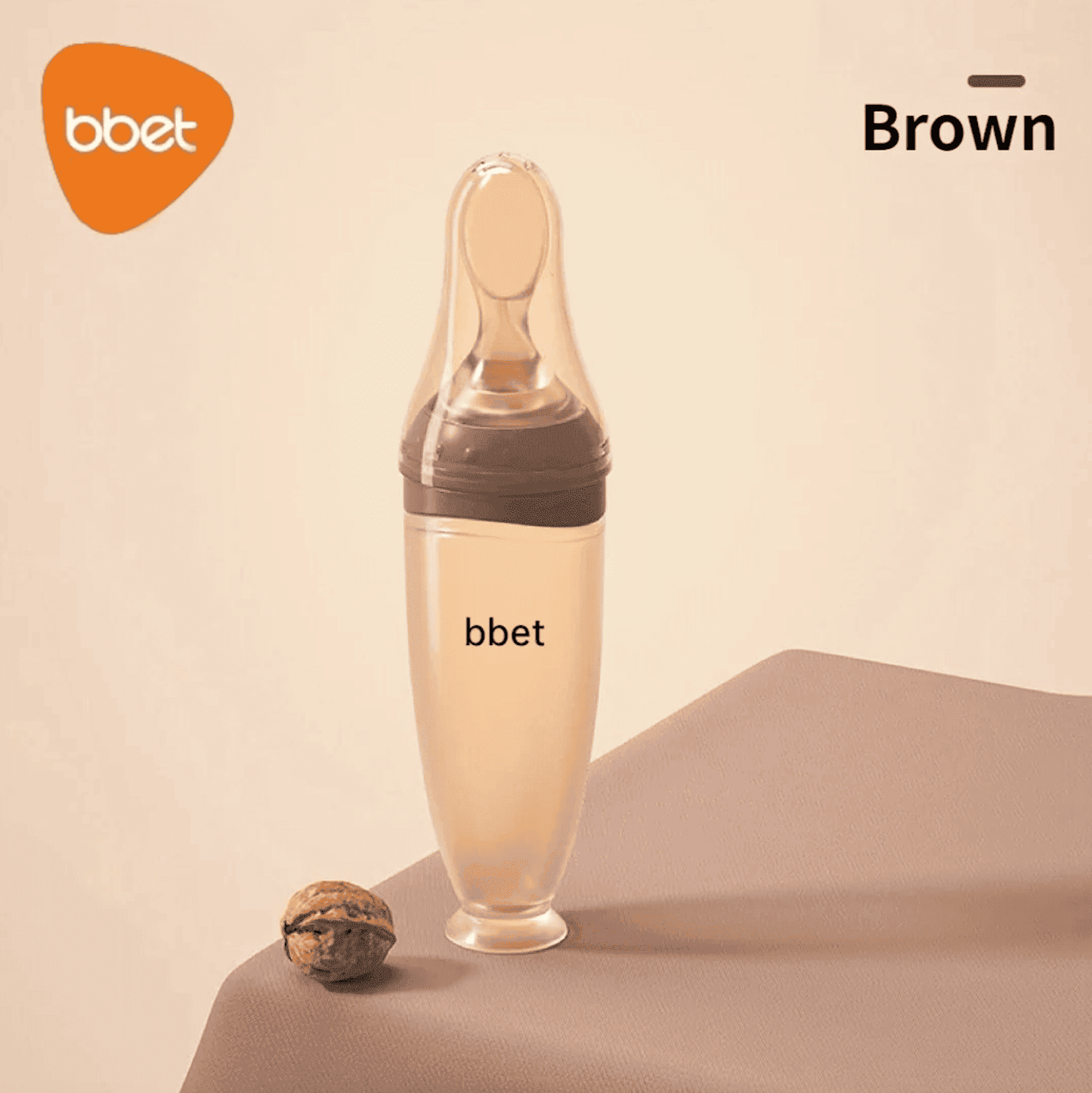 Silicone Baby Feeding Spoon Bottle™ - Bop Buzz Silicone Baby Feeding Spoon Bottle™ Brown Bop Buzz