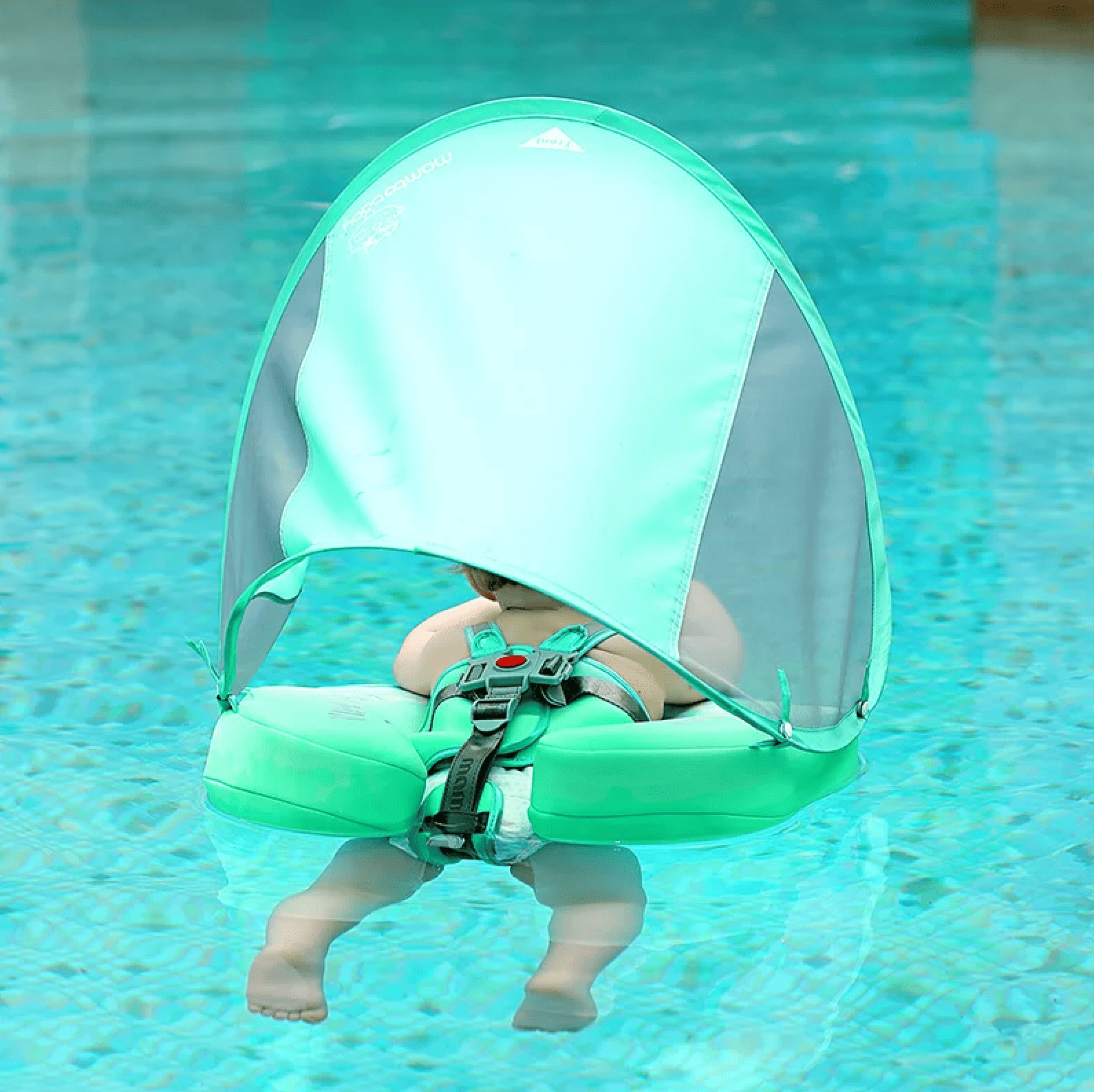 AquaBuddy™ Baby Float with Sunshade - Bop Buzz AquaBuddy™ Baby Float with Sunshade Green Bop Buzz