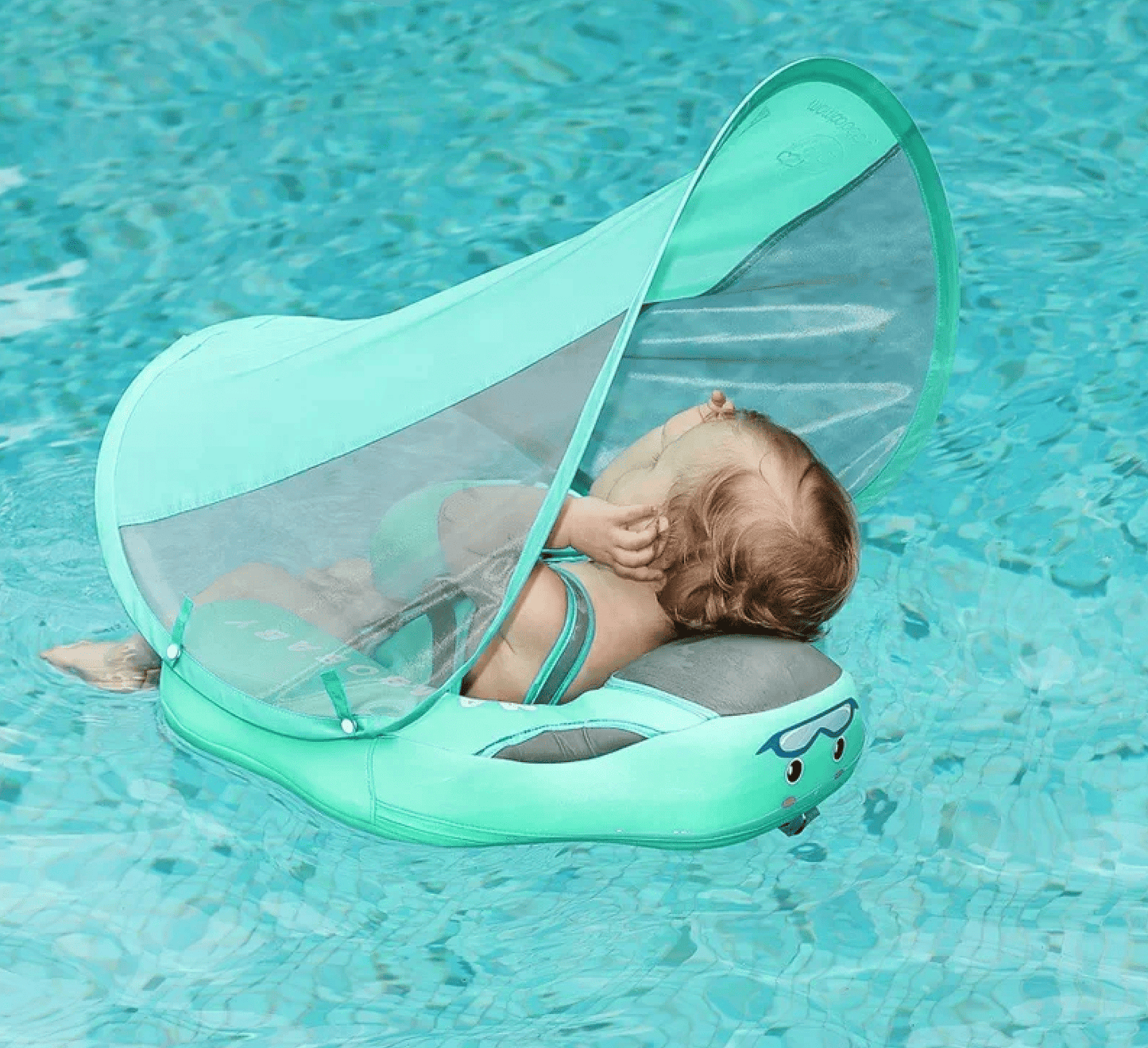 AquaBuddy™ Baby Float with Sunshade - Bop Buzz AquaBuddy™ Baby Float with Sunshade Green Bop Buzz