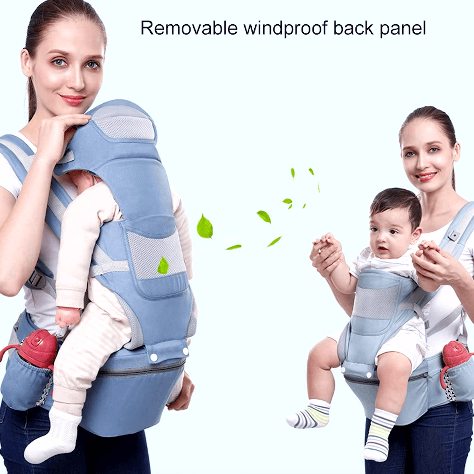 4-in-1 Newborn Baby Carrier Backpack - Bop Buzz 4-in-1 Newborn Baby Carrier Backpack Fresh Blue Bop Buzz