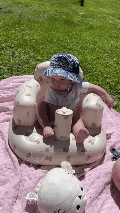 Portable inflatable seat for babies – ideal for feeding, playing, or lounging