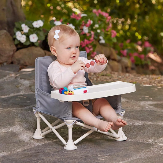 Portable Baby Chair™ - Bop Buzz Portable Baby Chair™ Gray Bop Buzz