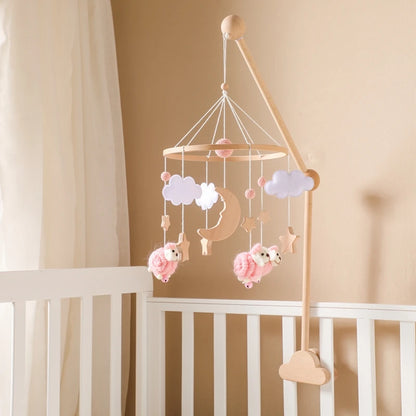 Baby Mobile for Crib – Sheep, Moon & Clouds
