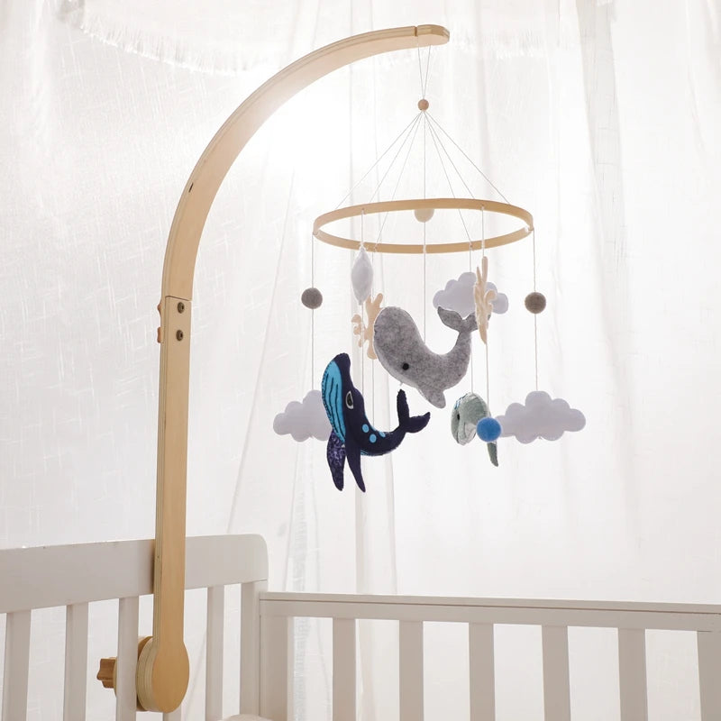 Baby Mobile for Crib – Sea Whale with Clouds