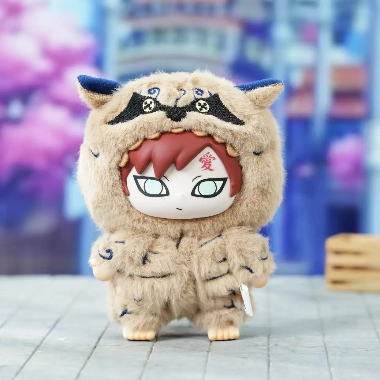 Cute monster mode Labubu keychain on bag 2