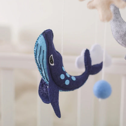 Baby Mobile for Crib – Sea Whale with Clouds