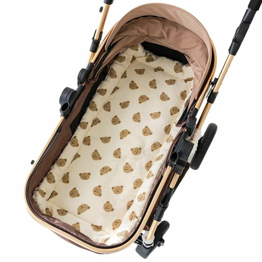 Cute and comfy stroller liner with anti-slip bottom